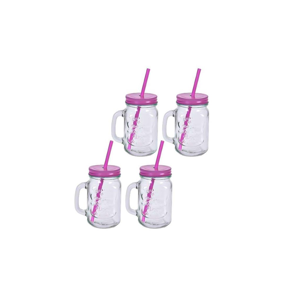 Koopman Drinking Glass Set 4Pcs 3Ass