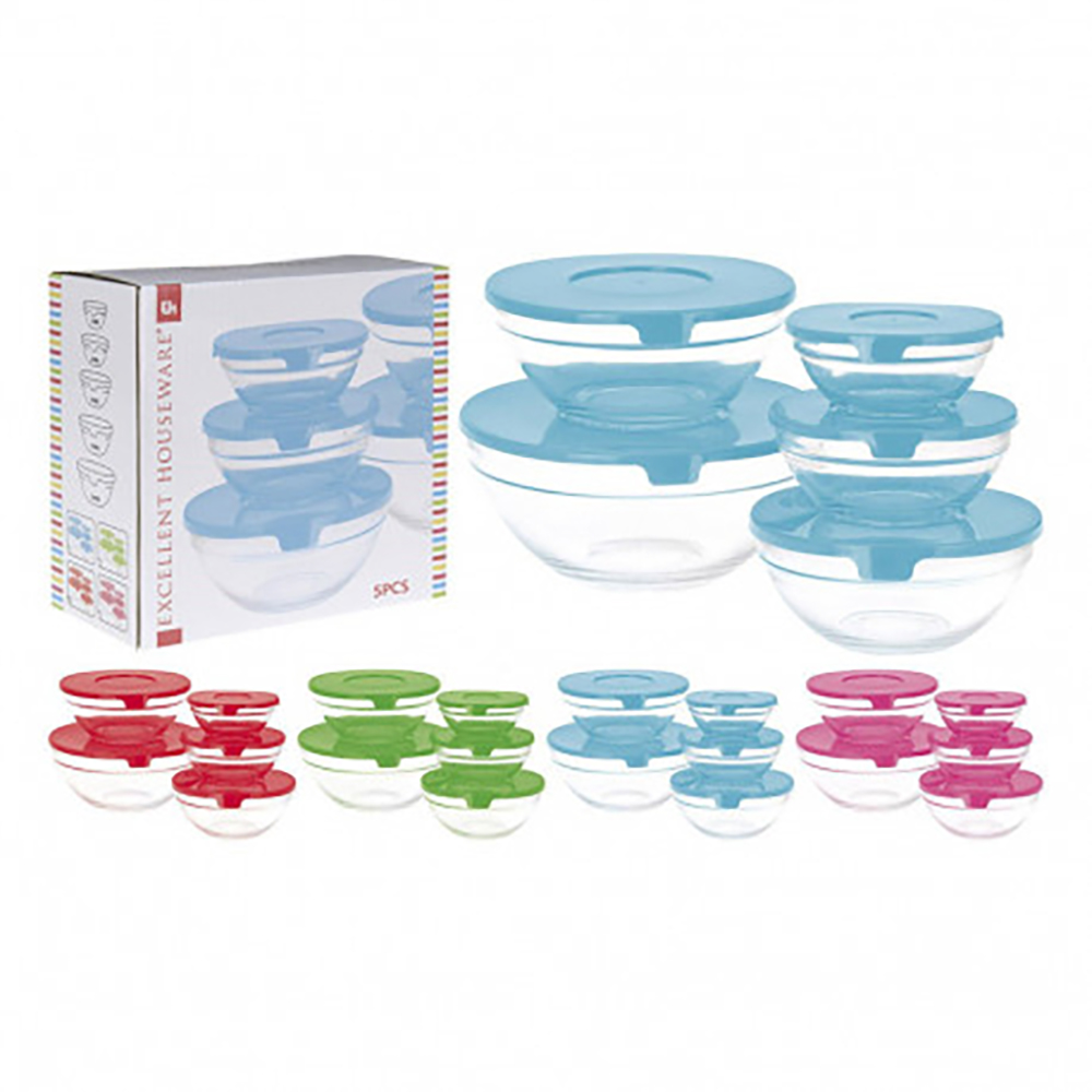 Koopman Bowl Set 5 Pcs 4Ass Clr