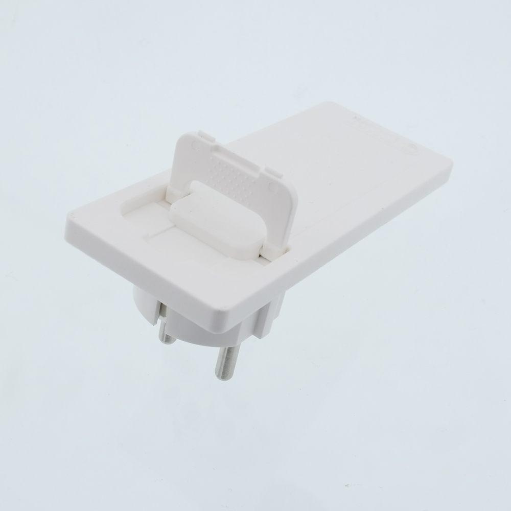 Tek-Iş Earthed Flat Plug White