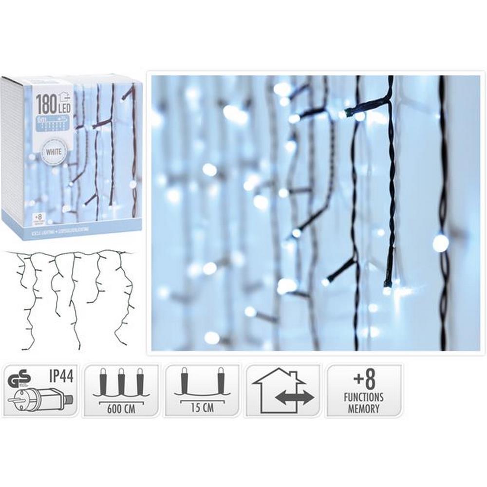 Koopman Led Lights Icicle 180 White Outdoor