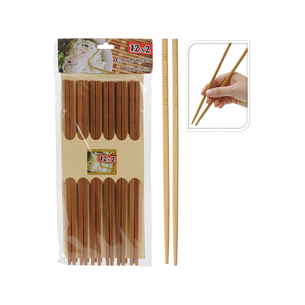 Koopman Chopsticks Bamboo 24Cm 2Ass