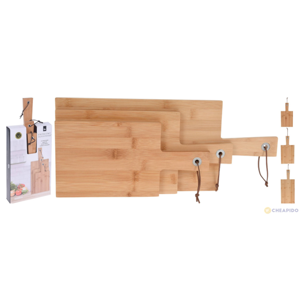 Koopman Cutting Board Bamboo Set 3Pcs