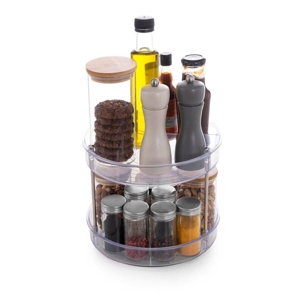 Primanova Elpide Two-Ply Rotary Shelf - Transparent
