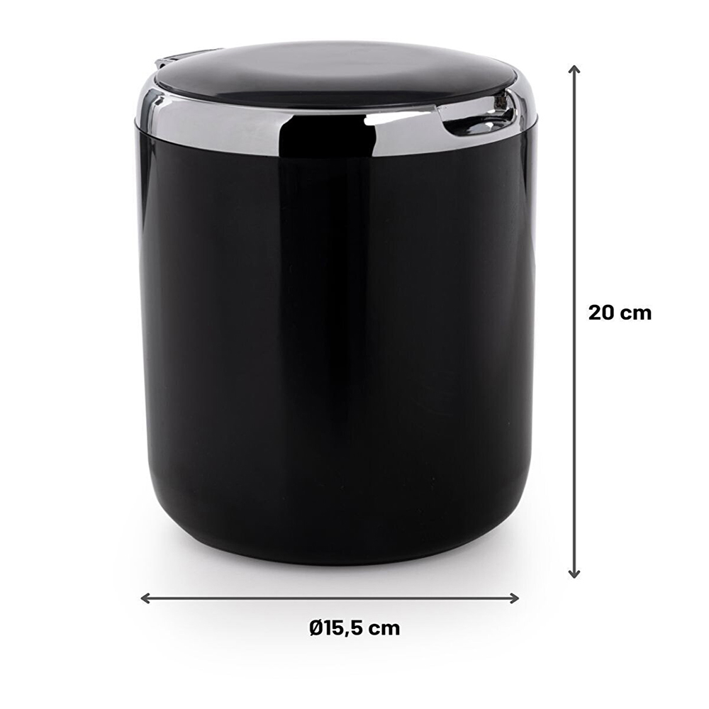 Primanova Pasifik Dustbin Lt Black