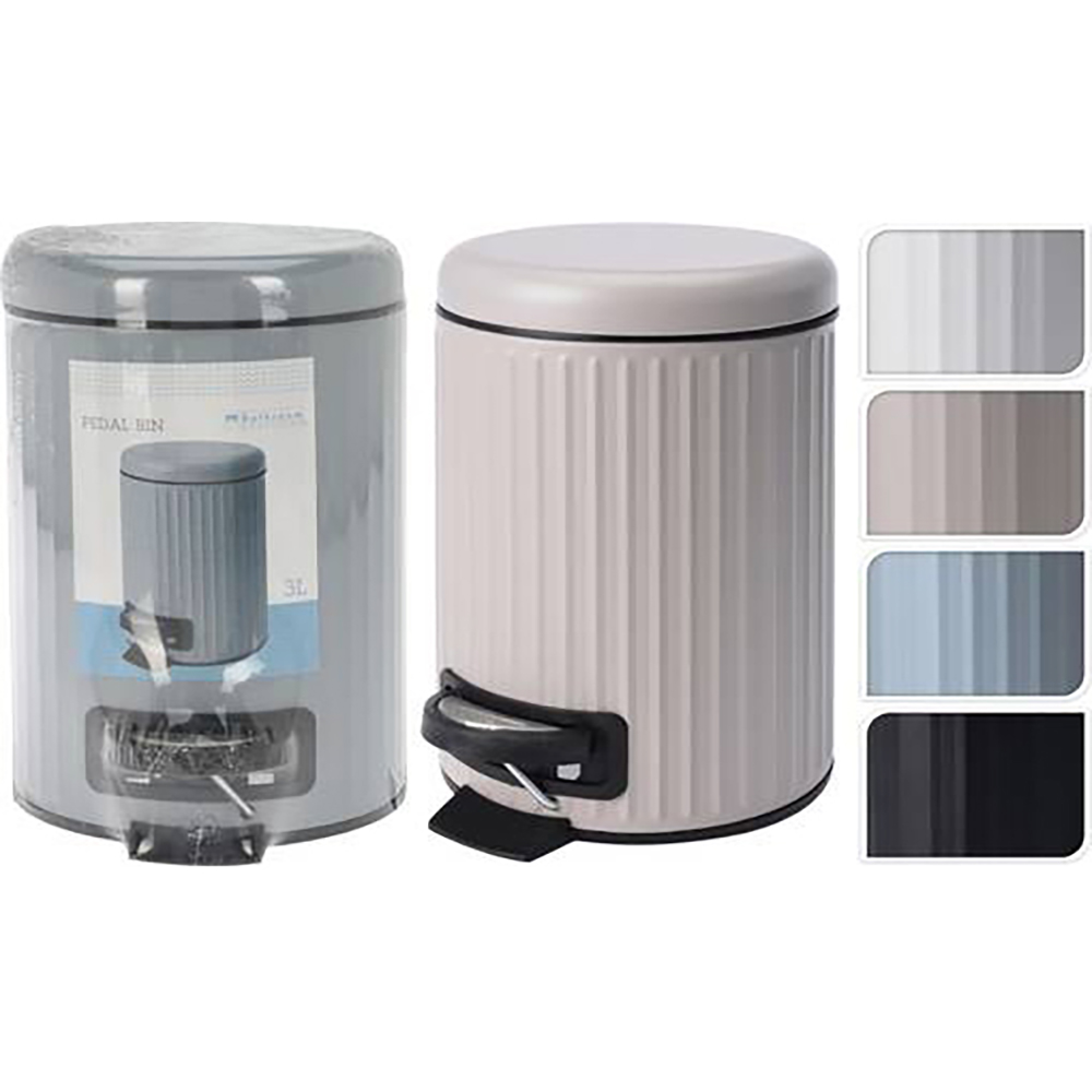 Koopman Pedal Bin 3Ltr 4Ass Clr