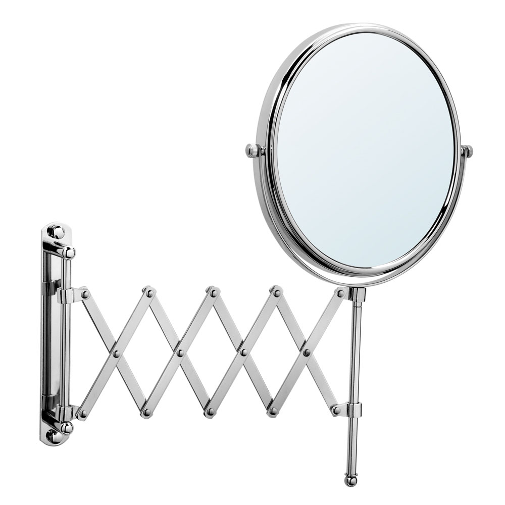 Çelik Banyo Double Sided Makeup Mirror With Jointed Swing Arm