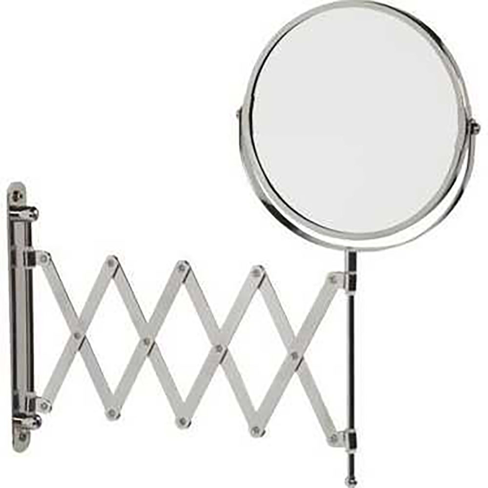 Çelik Banyo Double Sided Makeup Mirror With Jointed Swing Arm