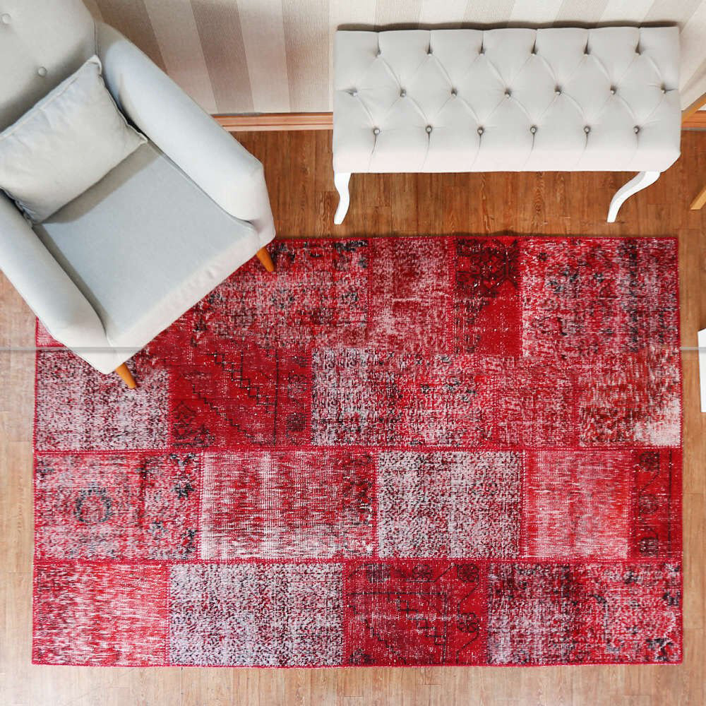 Halistores Liviadora Patchwork Carpet 120*180 Red