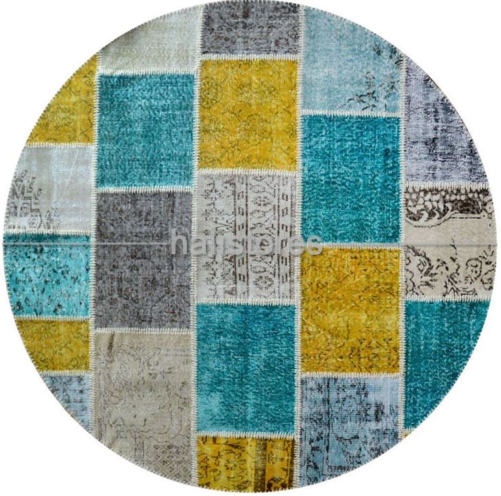 Halistores Round Patchwork Carpet 160*160 Mint
