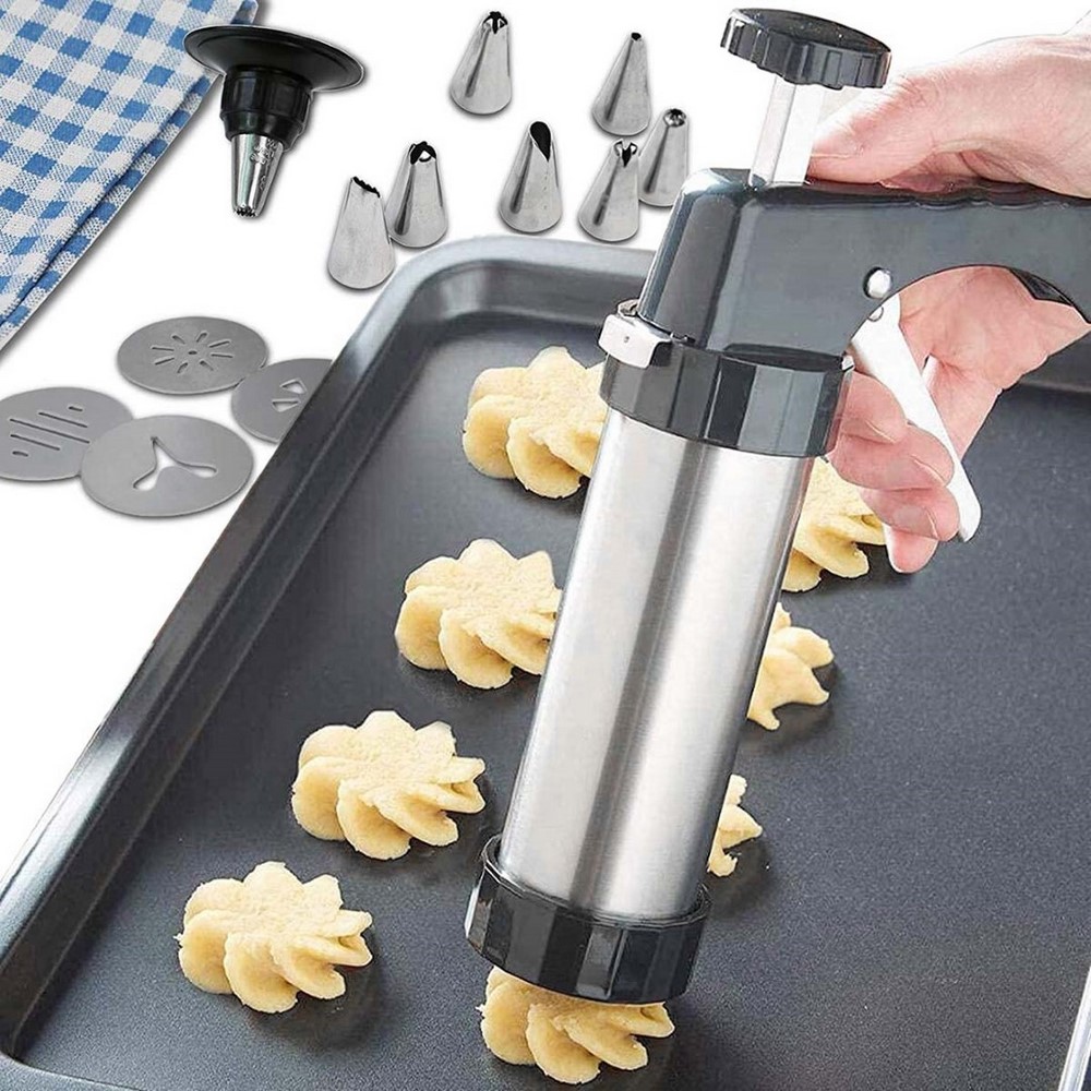 Koopman Cookie Press Set Stainless Steeel