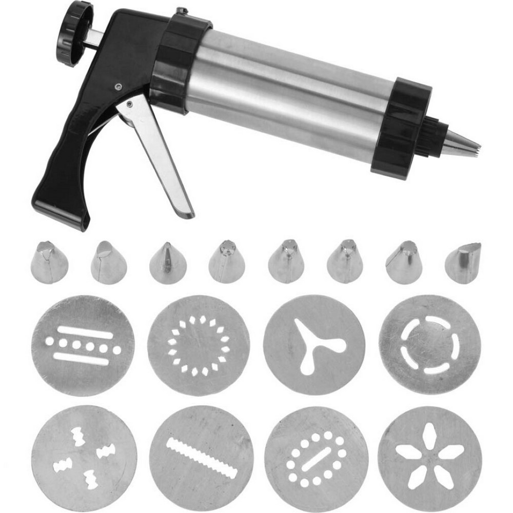 Koopman Cookie Press Set Stainless Steeel