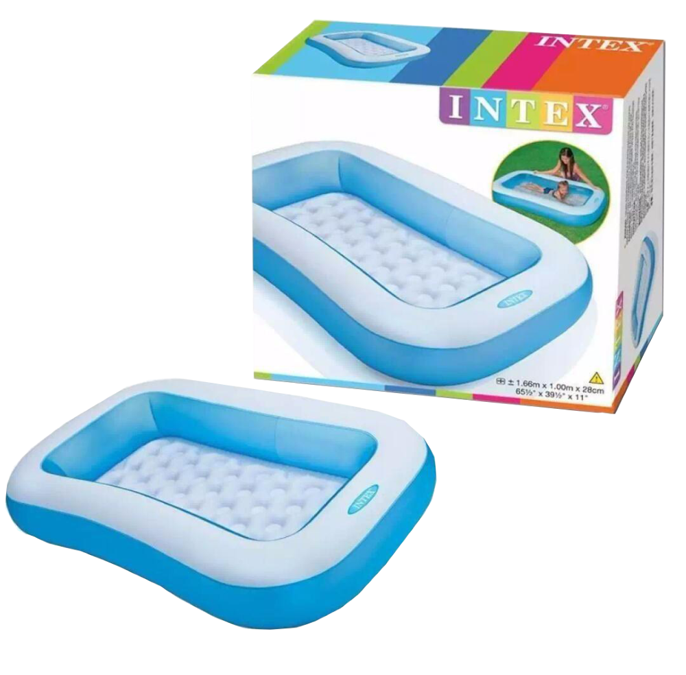 Intex Rectangular Baby Pool ( 65.5" L * 39.5" W * 11" H )