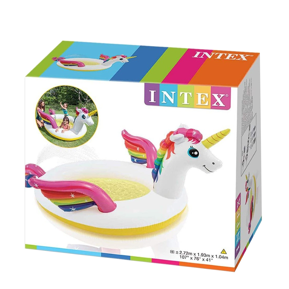 Intex Unicorn Spray Unicorn Pool 107"L * 76"W * 41"H