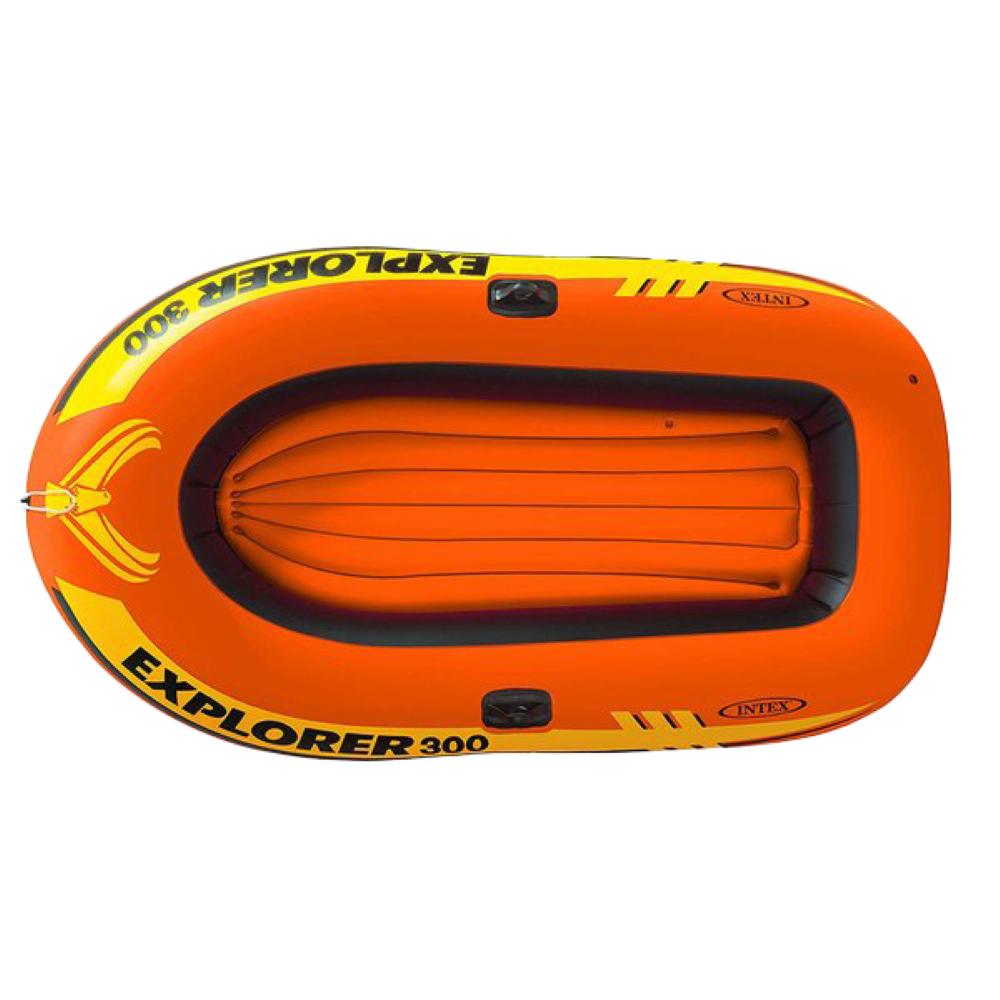 Intex Boat Explorer 300 For 3 Person 186Kg ( 83*46*16 ) With Oars & Pump