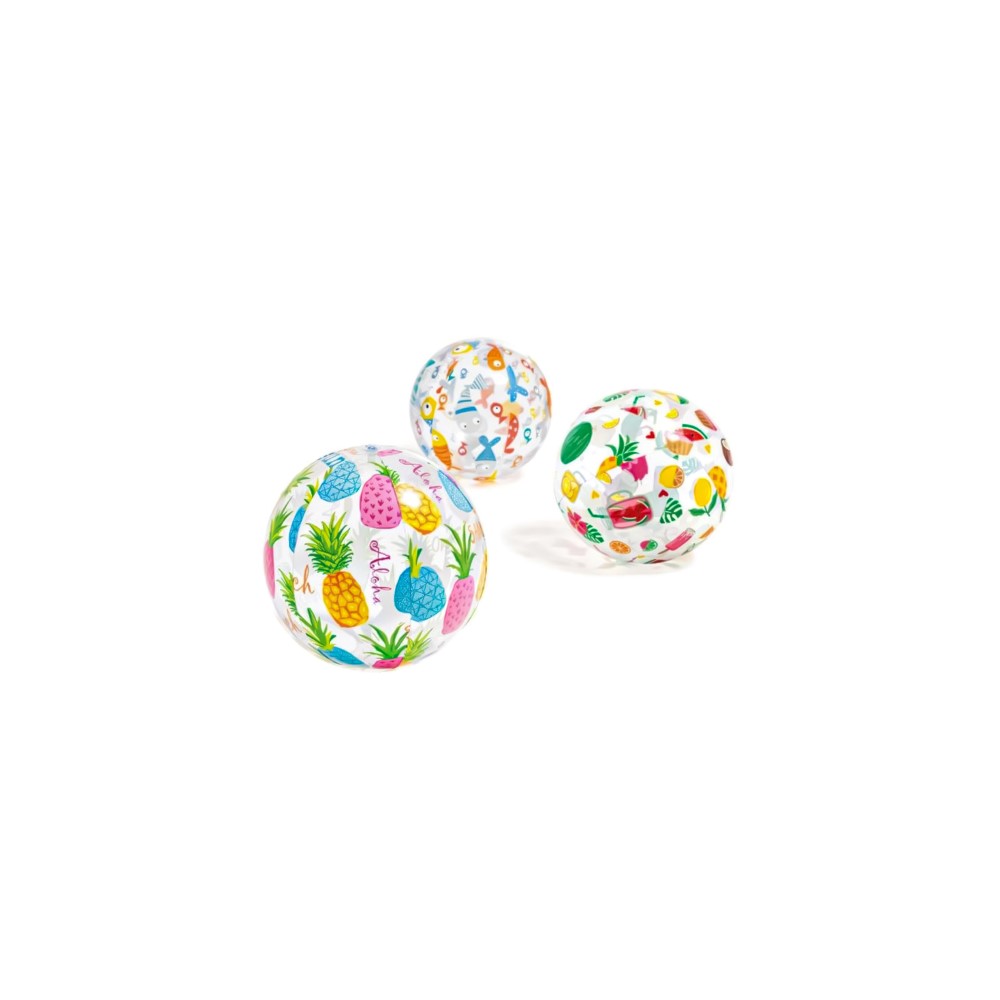Intex Lively Print Beach Balls 20" ( 51Cm ) Diameter