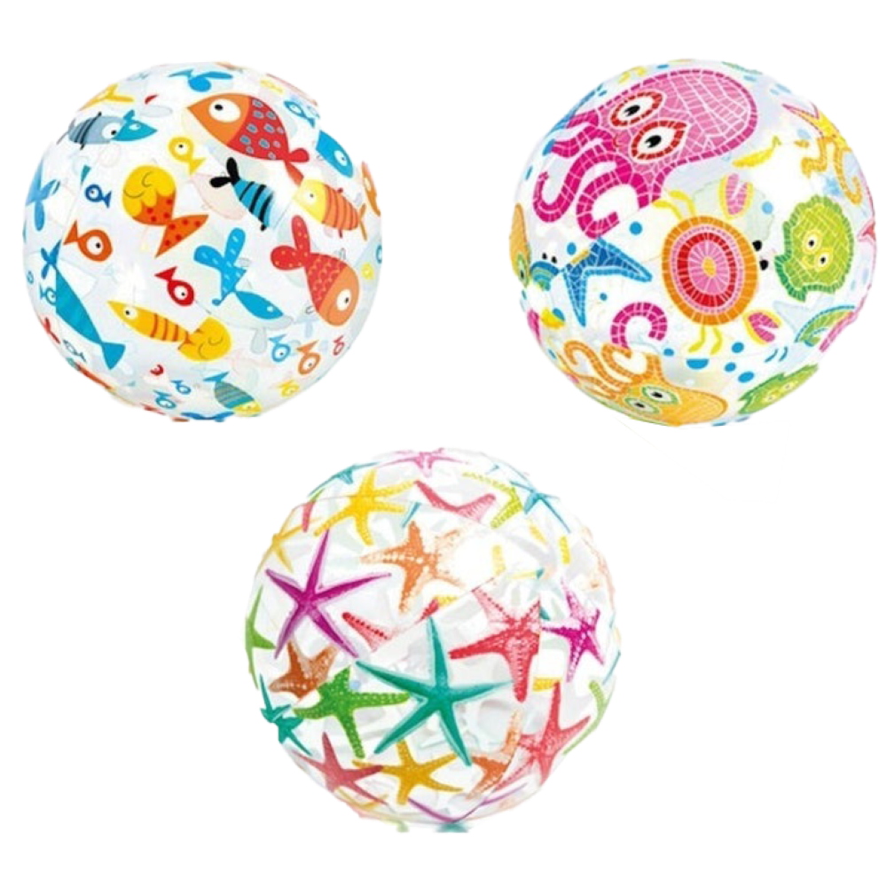 Intex Lively Print Beach Balls 20" ( 51Cm ) Diameter