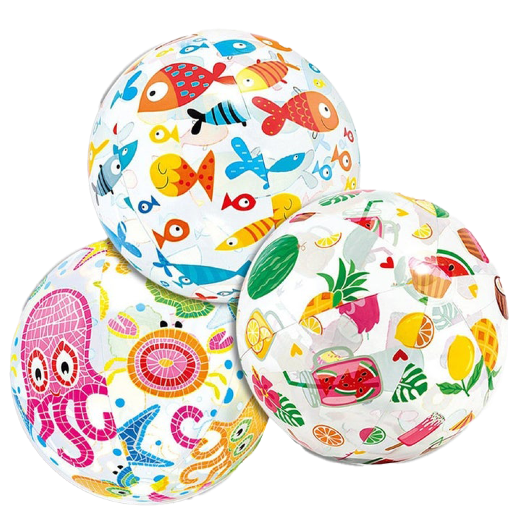 Intex Lively Print Beach Balls 20" ( 51Cm ) Diameter
