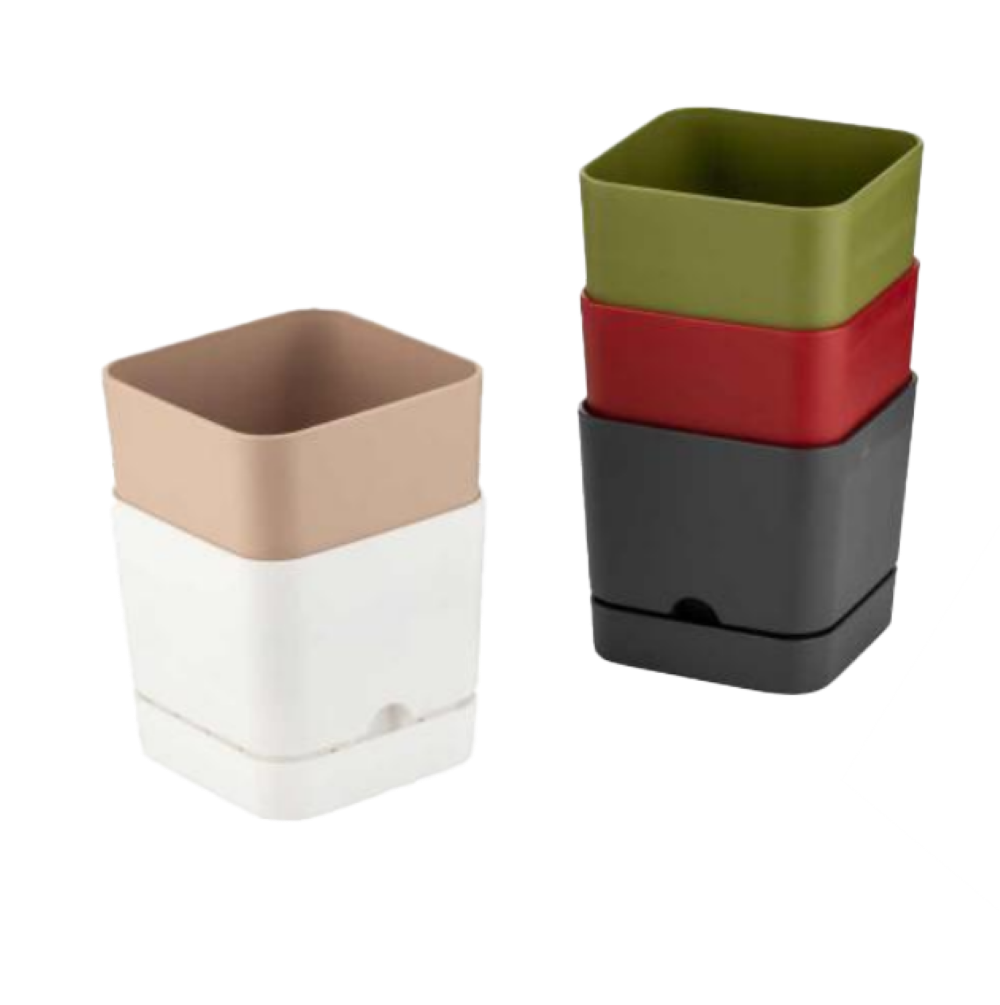 Poliwork Begonya Square Flower Pot 13 Anthracite