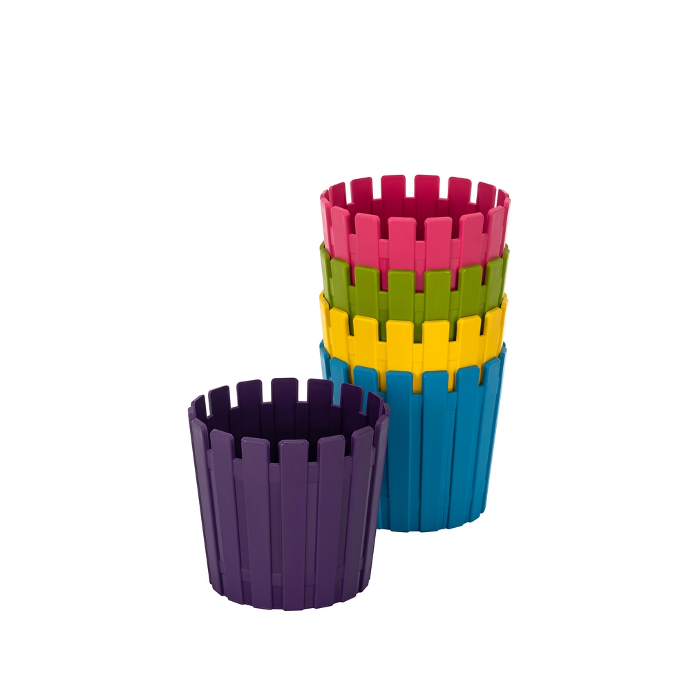 Poliwork Akasya Flower Pot 14 Purple
