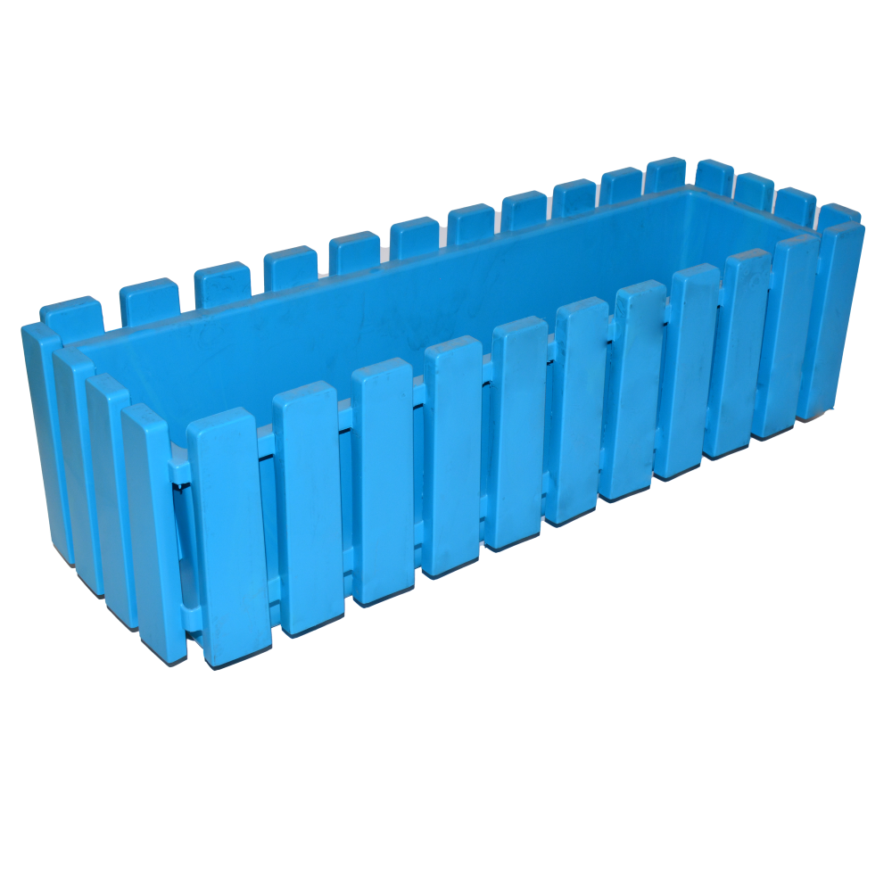 Poliwork Akasya Fence Balcony Flower Pot 60 Blue
