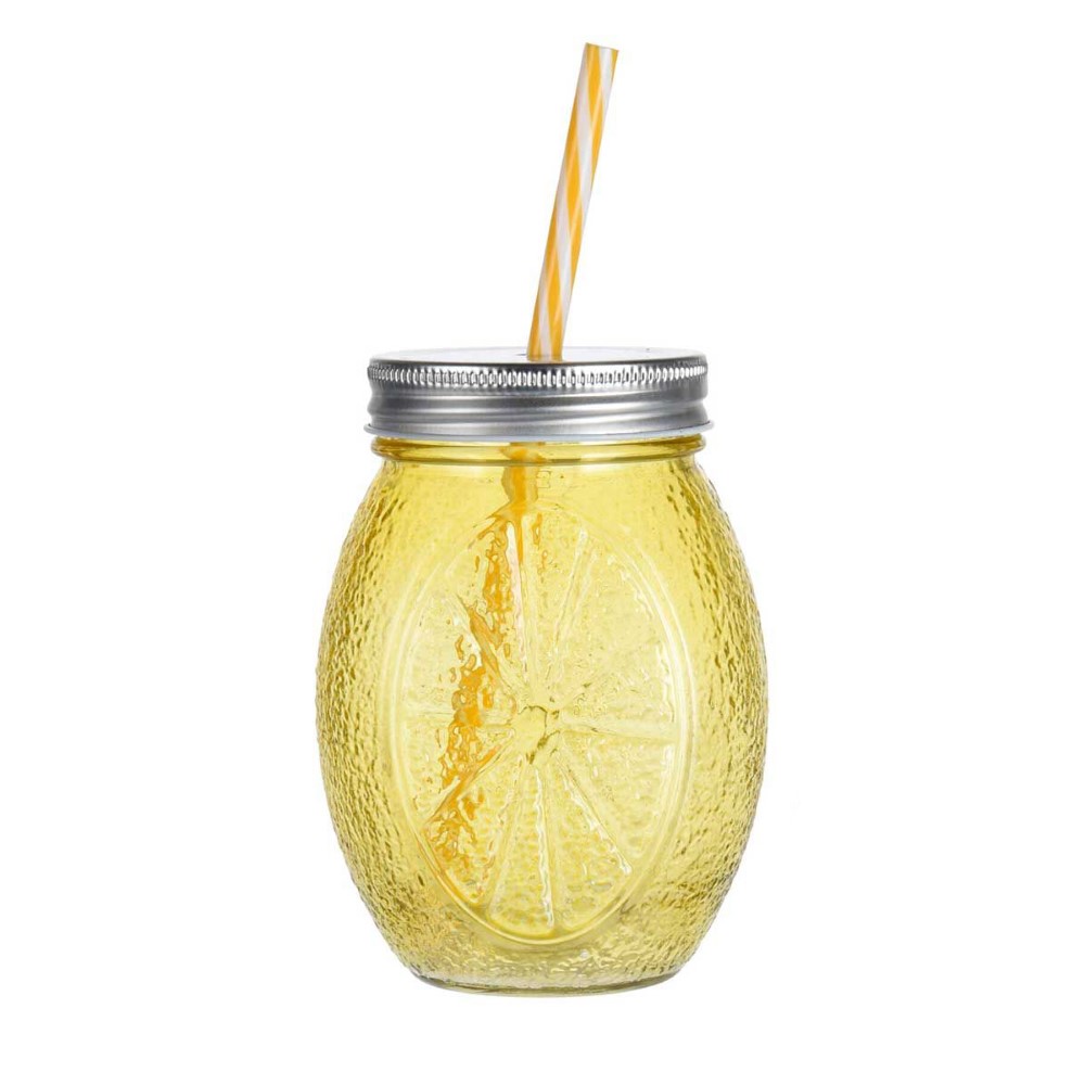 Koopman Drinking Glass With Straw 2Ass