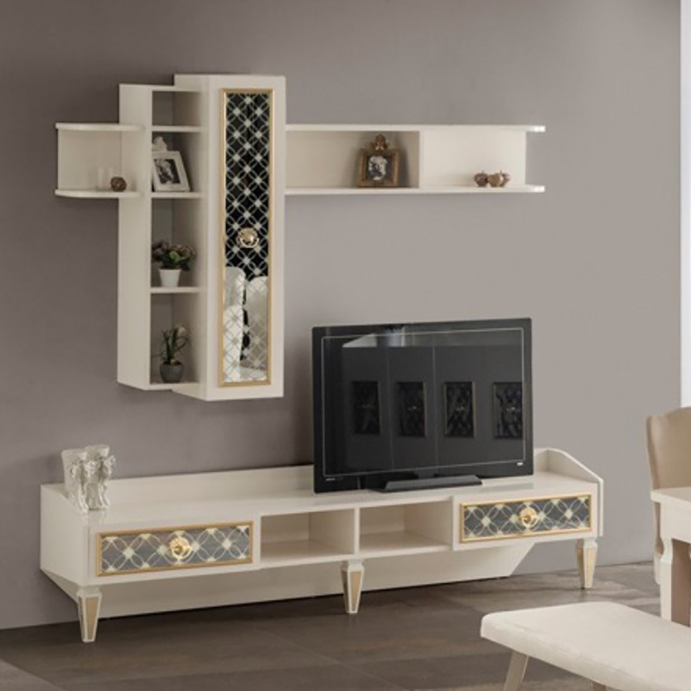 Evissa Gold Tv Unit