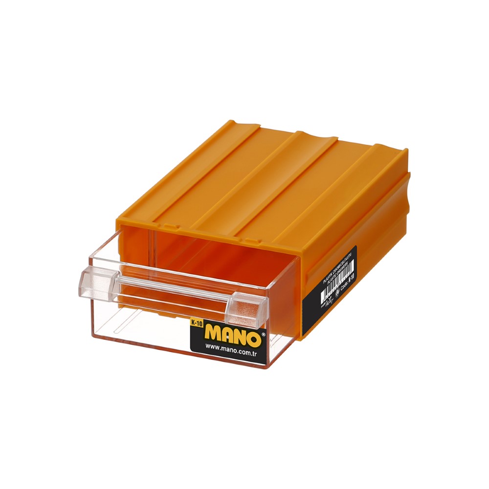 Mano Plastic Box With Drawers Yellow