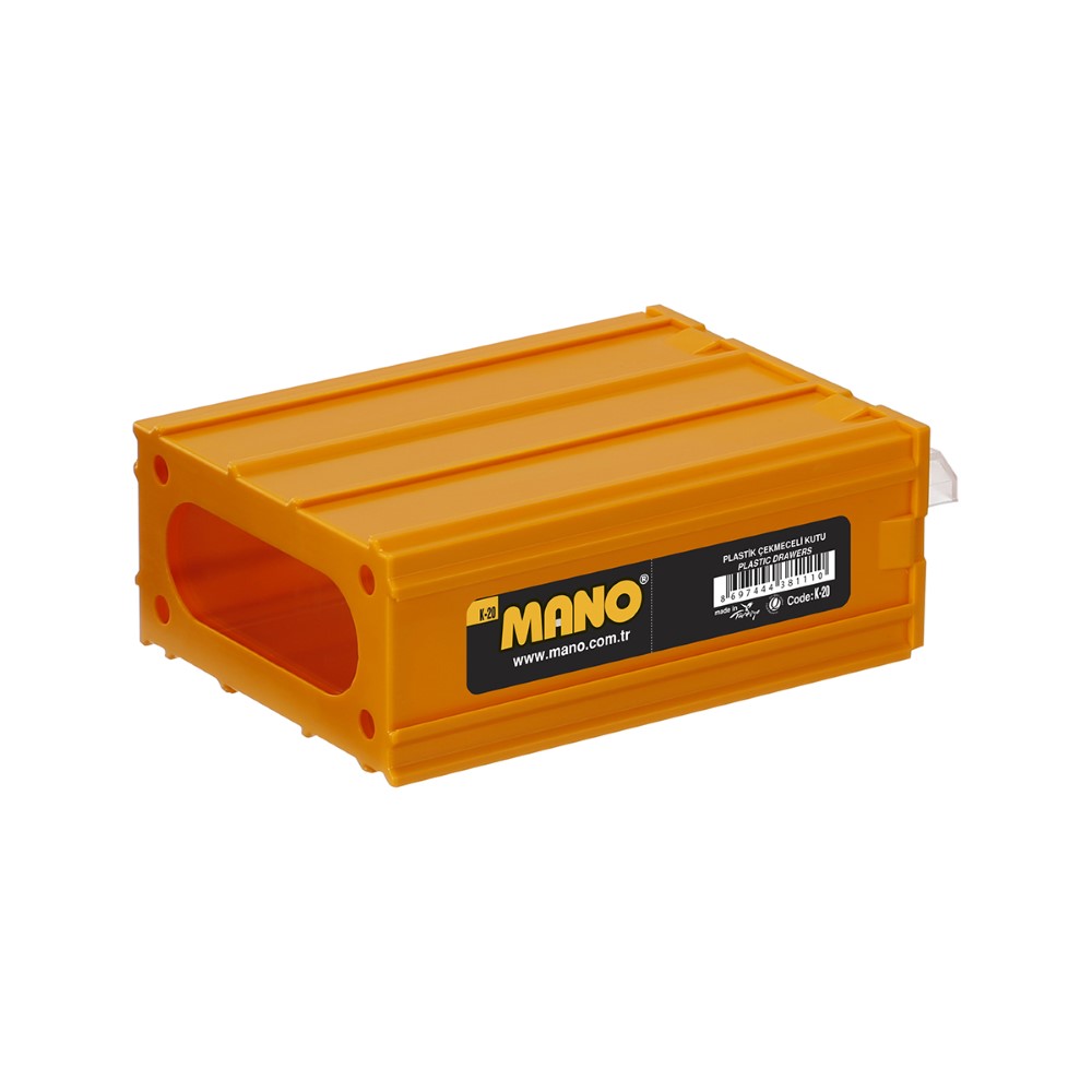 Mano Plastic Box With Drawers Yellow