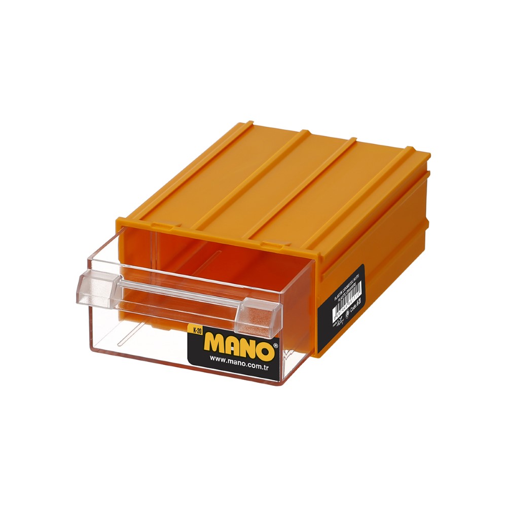 Mano Plastic Box With Drawers Yellow