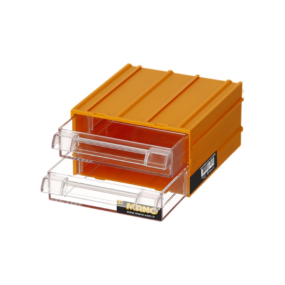 Mano Plastic Box With Drawers Yellow