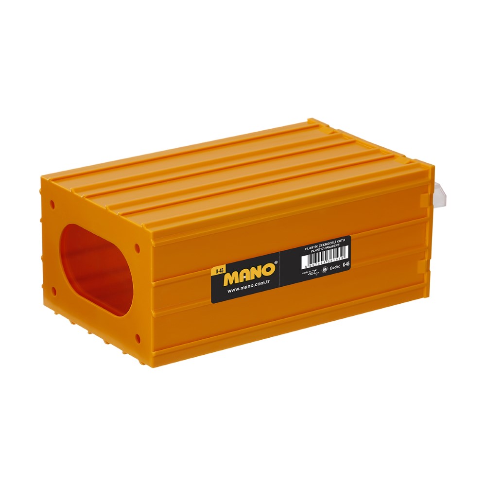 Mano Plastic Box With Drawers Yellow