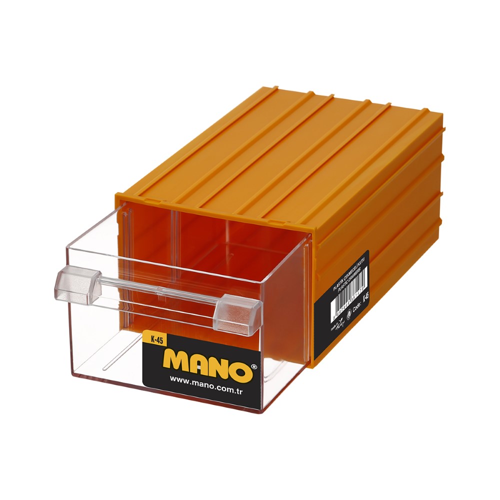 Mano Plastic Box With Drawers Yellow