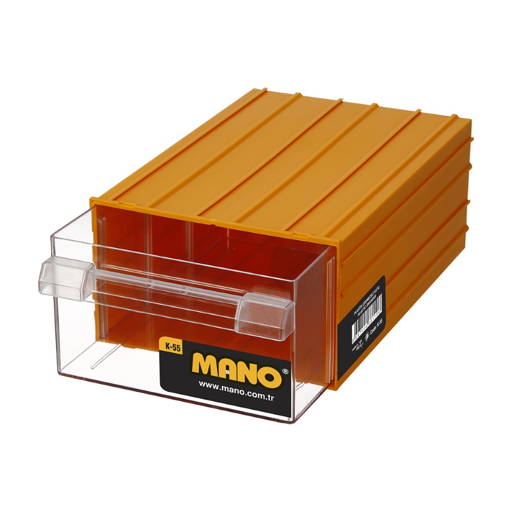Mano Plastic Box With Drawers Yellow