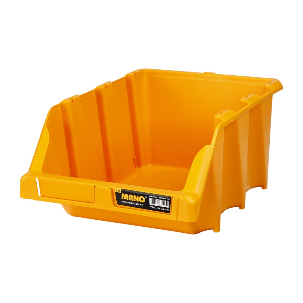 Mano Stacking Bin For Tools Yellow