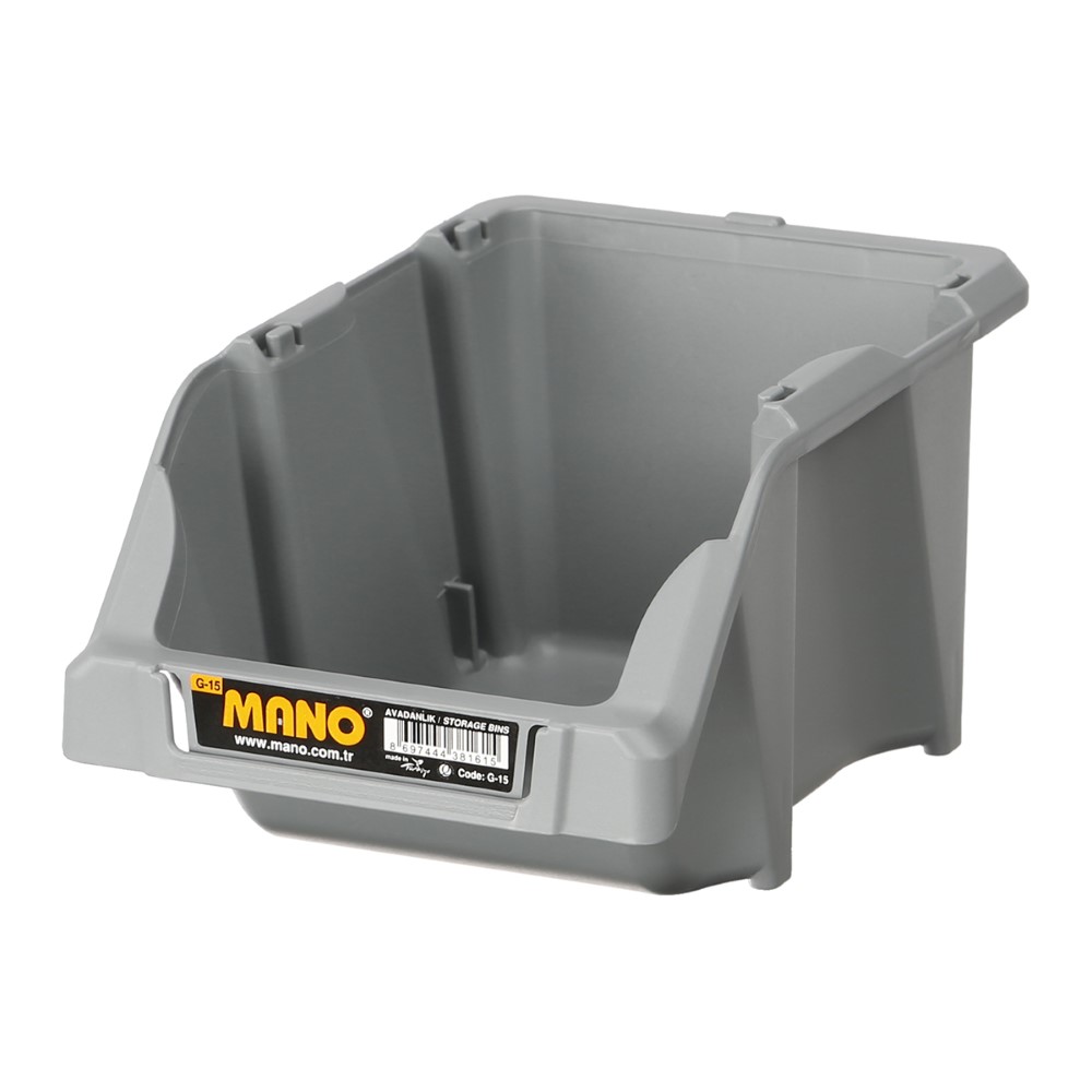 Mano Stacking Bin For Tools Grey