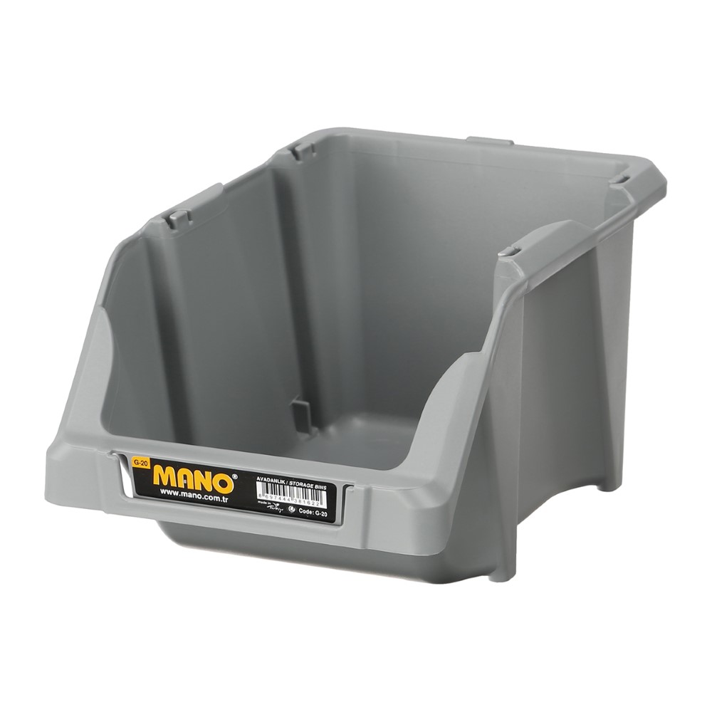 Mano Stacking Bin For Tools Grey