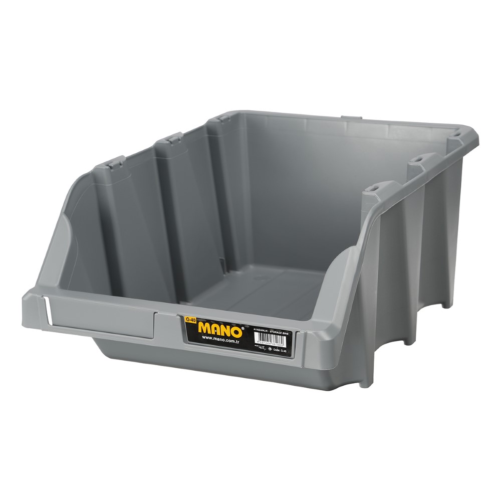 Mano Stacking Bin For Tools Grey