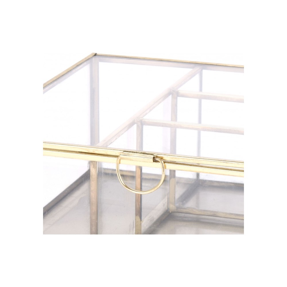 Koopman Jewelry Box Glass 20X20X8Cm