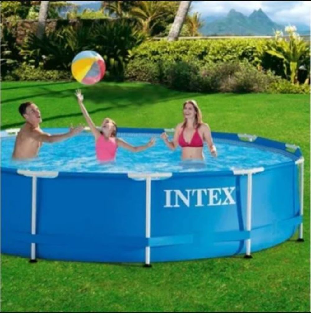 Intex 12Ft*30 In Round Metal Frame Pool ( 366 Cm * 76 Cm )
