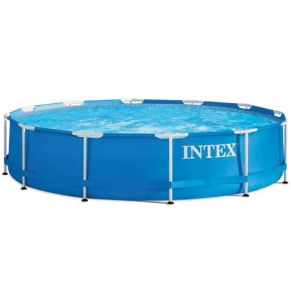 Intex 12Ft*30 In Round Metal Frame Pool ( 366 Cm * 76 Cm )