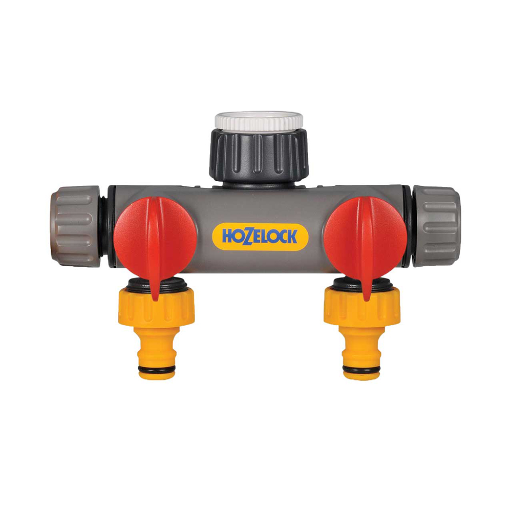 Hozelock -Y10 2 Ways Tap Connection 1/2-3/4-1
