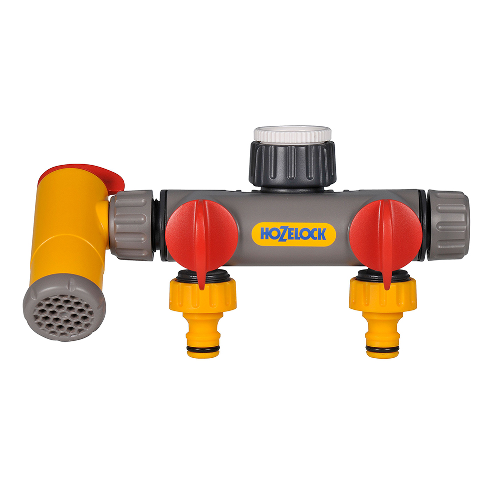 Hozelock -Y10 2 Ways Tap Connection 1/2-3/4-1