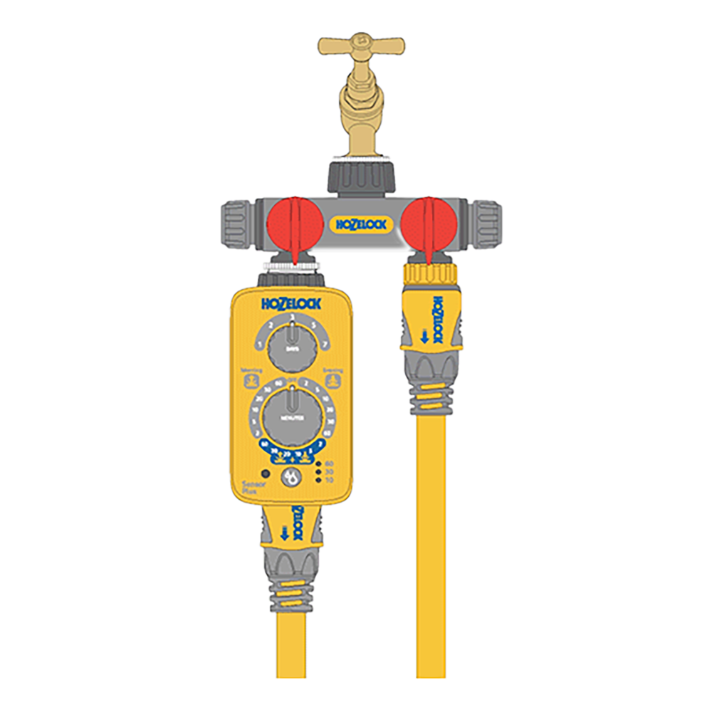 Hozelock -Y10 3 Ways Valve Tap Connection 1/2-3/4-1