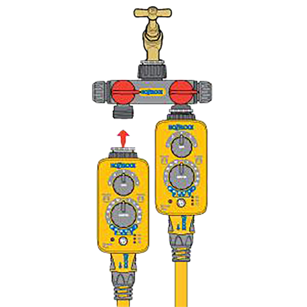 Hozelock -Y10 3 Ways Valve Tap Connection 1/2-3/4-1