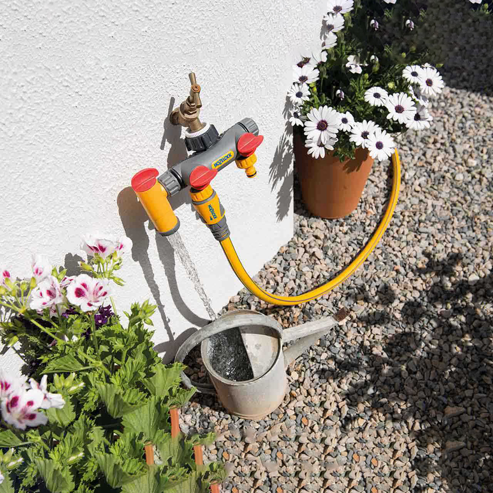 Hozelock -Y10 3 Ways Valve Tap Connection 1/2-3/4-1