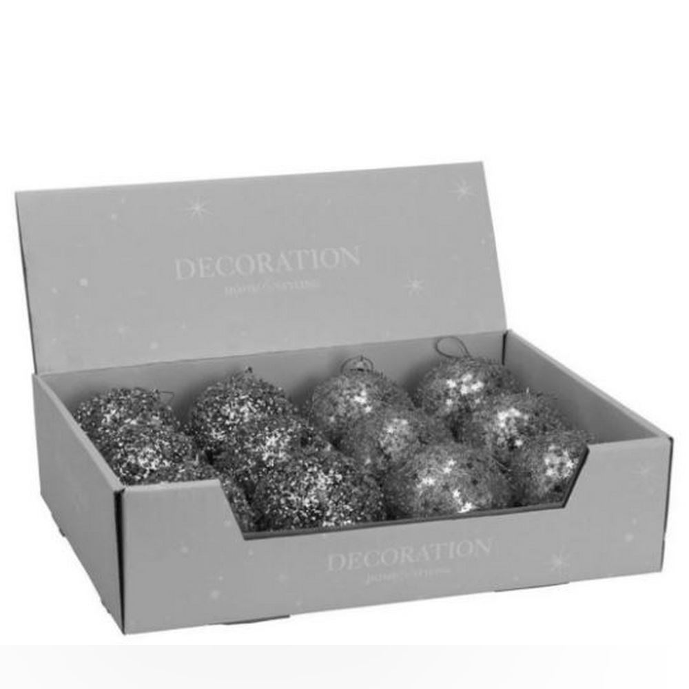 Koopman Xmas Ball 80Mm Silver 2Ass