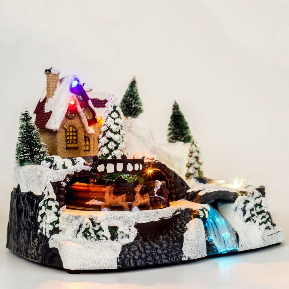 Koopman Xmas Scene Polystone Led Lights 4Ass