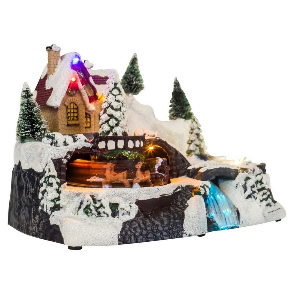 Koopman Xmas Scene Polystone Led Lights 4Ass