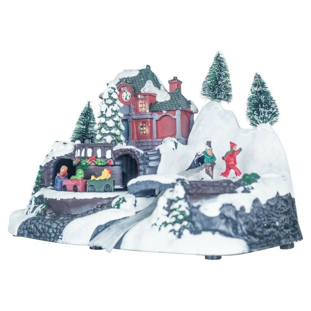 Koopman Xmas Scene Polystone Led Lights 4Ass