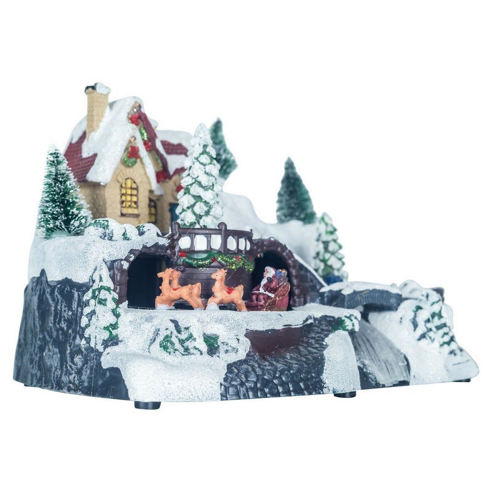 Koopman Xmas Scene Polystone Led Lights 4Ass